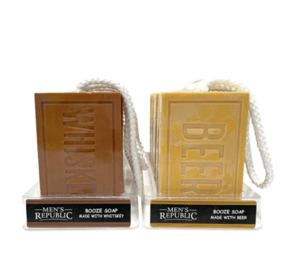 Grooming booze soap on a rope