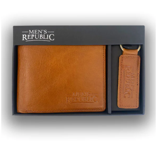 Leather wallet and keyring