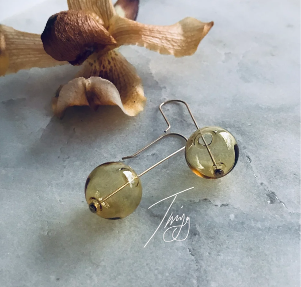 Earring Twigg Hand blown glass - Image 4