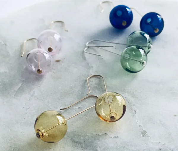Earring Twigg Hand blown glass