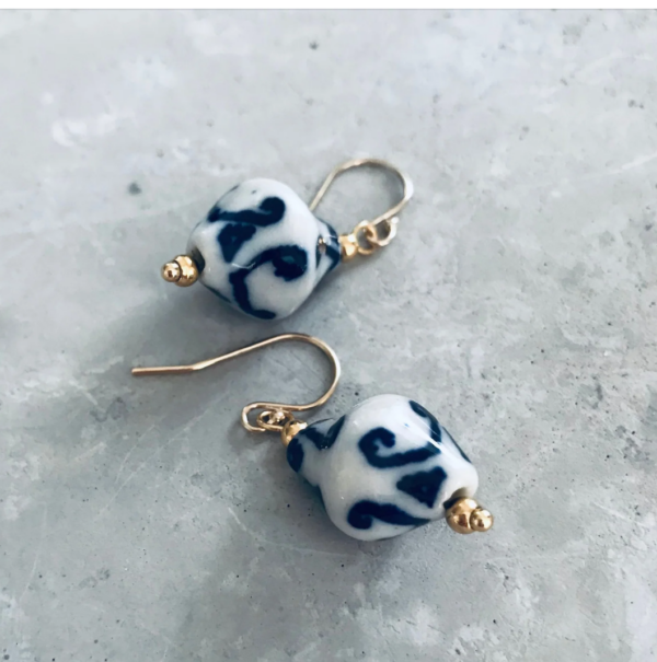 Earring Twigg Java porcelian