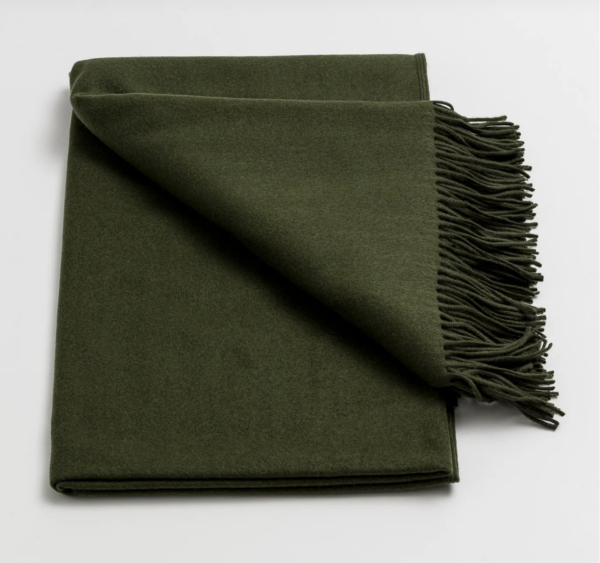 Cashmere & merino throw - Forest - Image 2