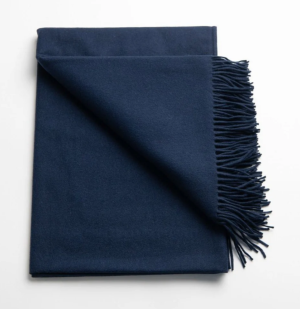 Cashmere & merino throw - Midnight ink - Image 2
