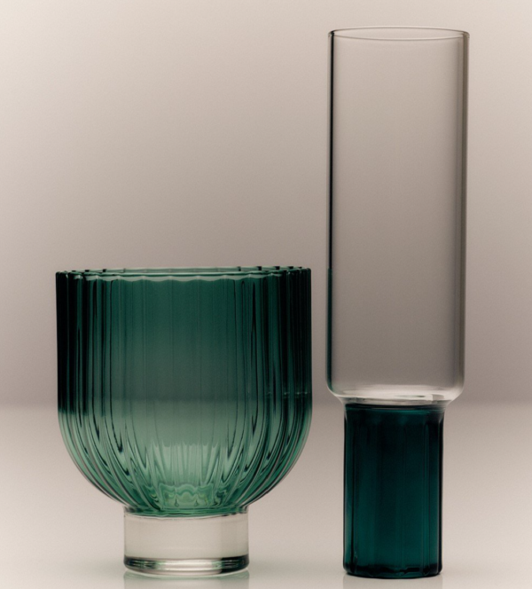 Daisy glassware CR Moss 2pk