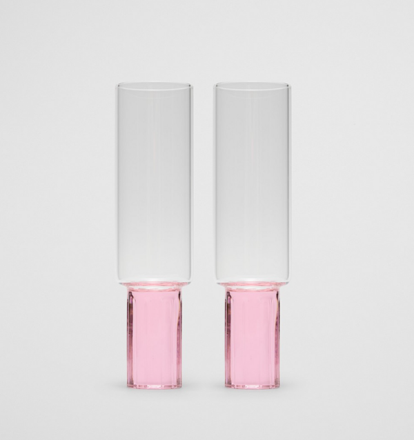 Daisy glassware CR Pink 2pk - Image 2