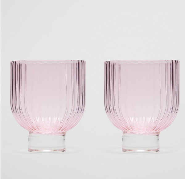 Daisy glassware CR Pink 2pk - Image 3