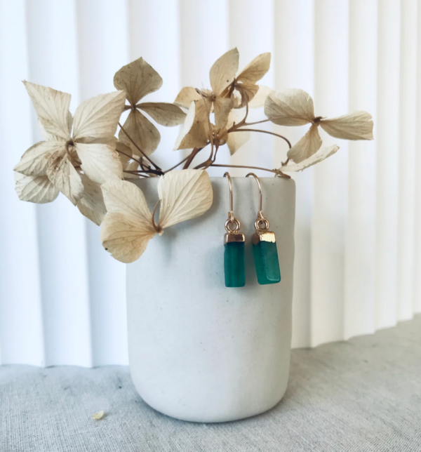 Earring Twigg Jade droplet
