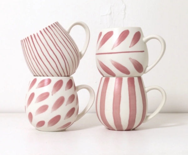 Mug RG Rose brush Set of 4
