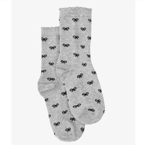 Sock Antler Grey bow