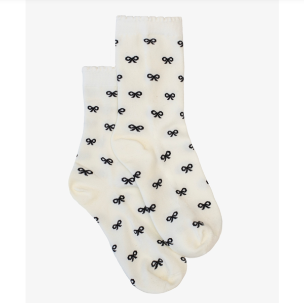 Sock Antler White Bow