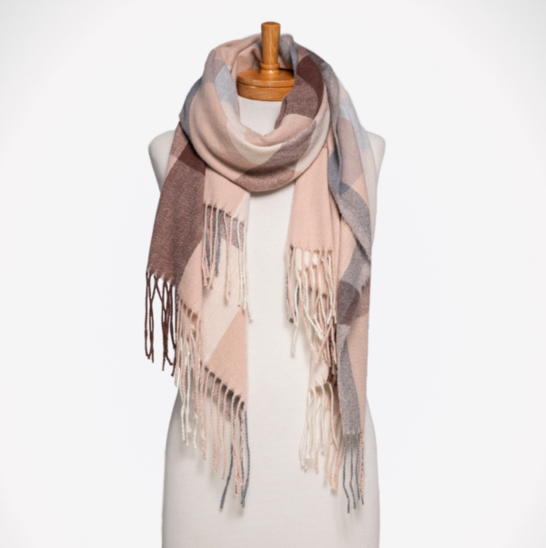 Scarf TH Plaid Brown beige