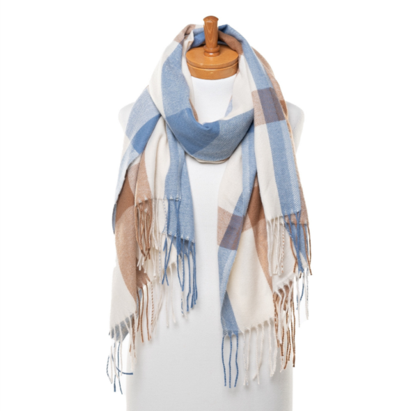 Scarf TH Plaid Brown blue