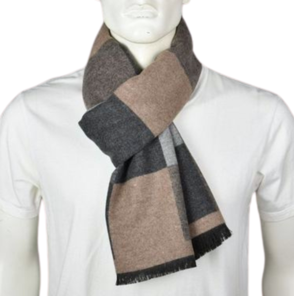 Scarf TH Men Plaid check Brown - Image 2