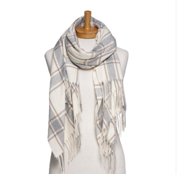 Scarf TH Fringe Cream