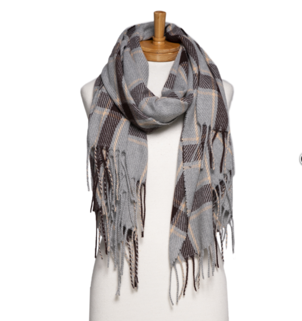 Scarf TH Fringe grey
