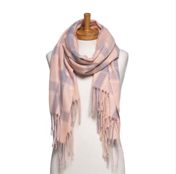 Scarf TH Fringe pink