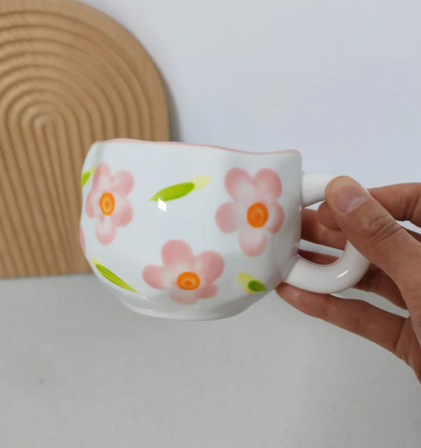 Coffee mug Floral pink