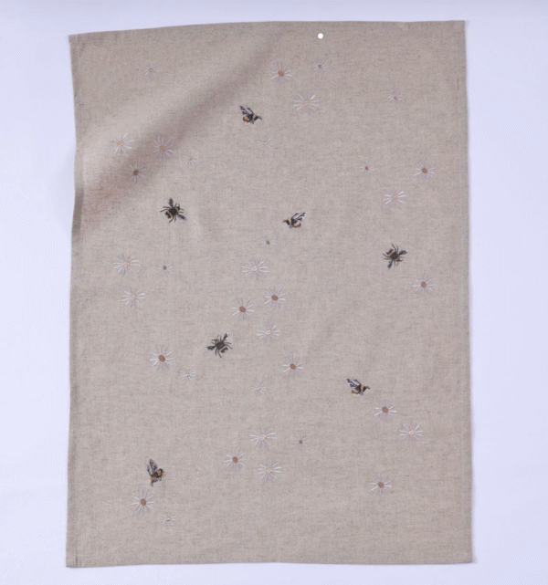 Tea towel MM linen Daisy bee