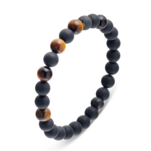 Bracelet  Onyx and tiger eye stone