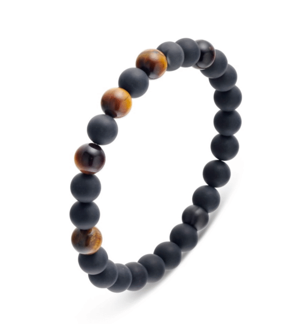 Bracelet  Onyx and tiger eye stone