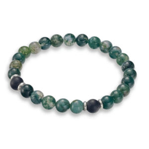 Bracelet Onyx and agate bead bracelet