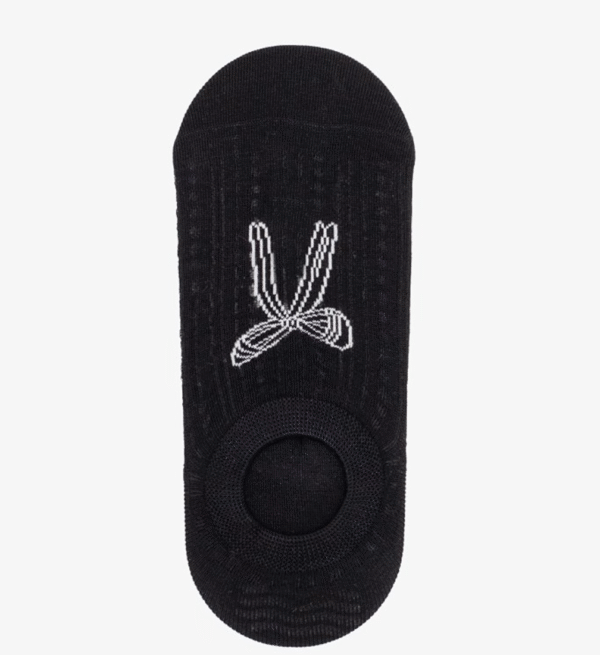 Sock Antler Black with white bow