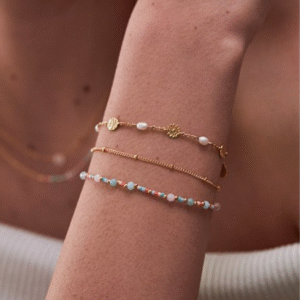 Bracelet EB Flower pearl Gold