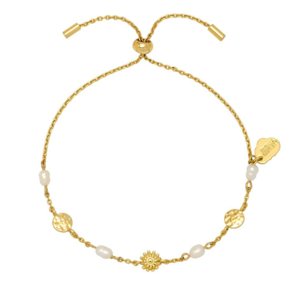 Bracelet EB Flower pearl Gold - Image 2