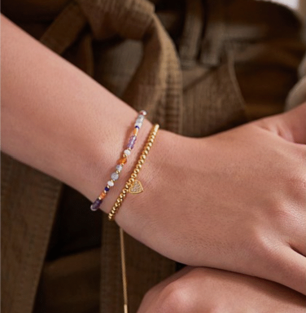 Bracelet EB Green & pink mix Gold