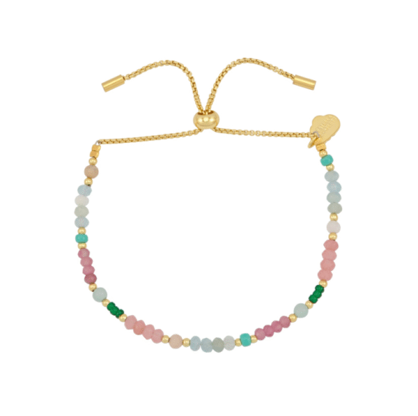 Bracelet EB Green & pink mix Gold - Image 2