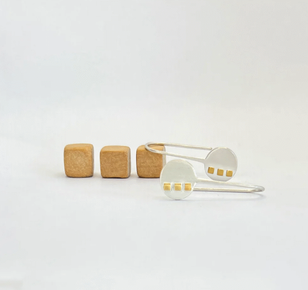 Earring Rancho Gold square