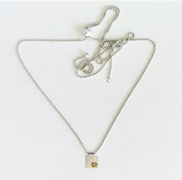 Necklace Rancho Square grid heart - Image 2