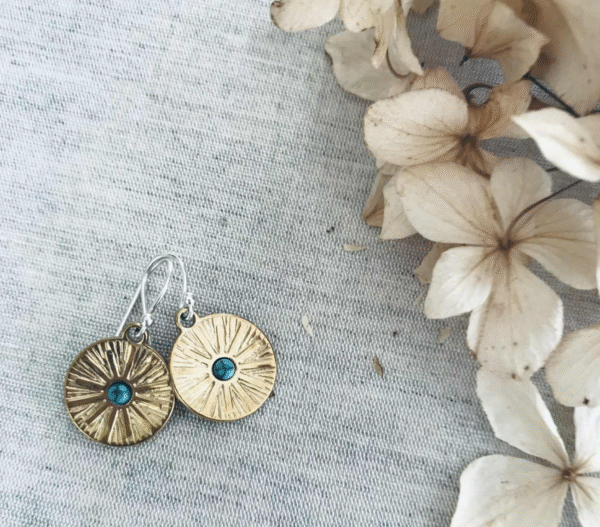 Earring Twigg Turquoise shine