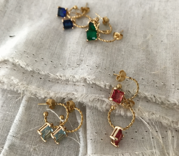 Earring Twigg Twisted gem
