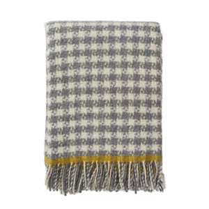Throw Klippan Dogtooth Grey & yellow