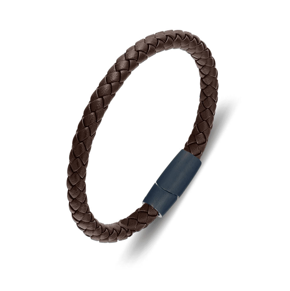 Bracelet leather Brown platt