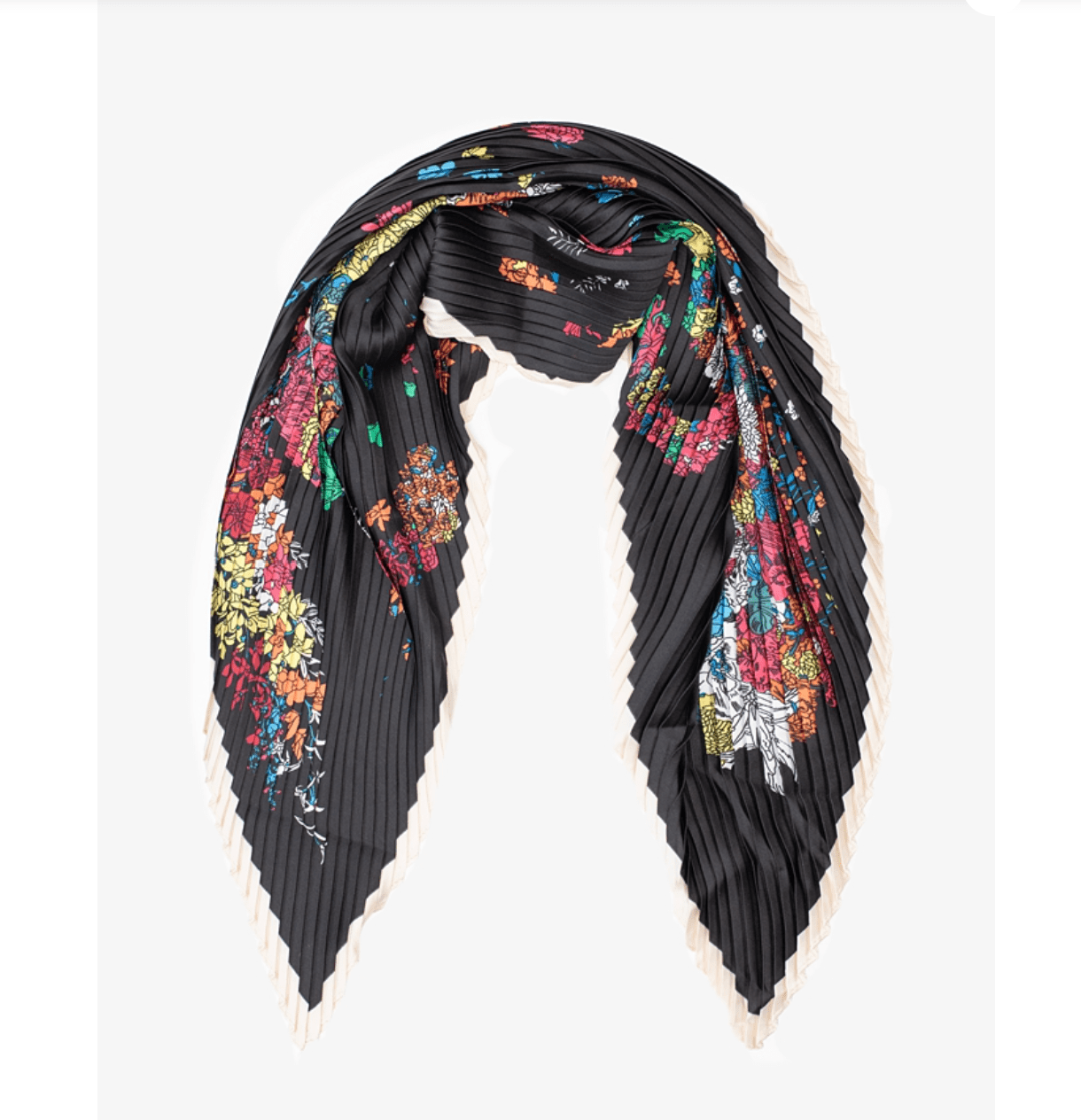 Scarf Antler Pleat Ebon bloom