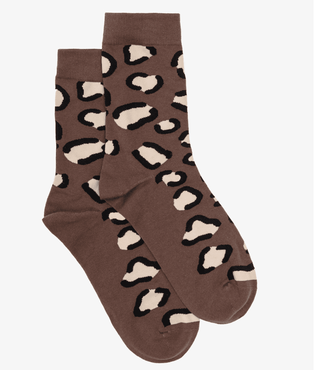 Sock Antler Mocha leopard