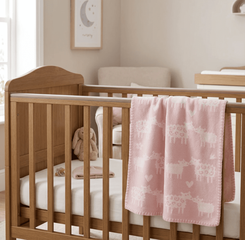 Baby blanket Klippan Baa Pink