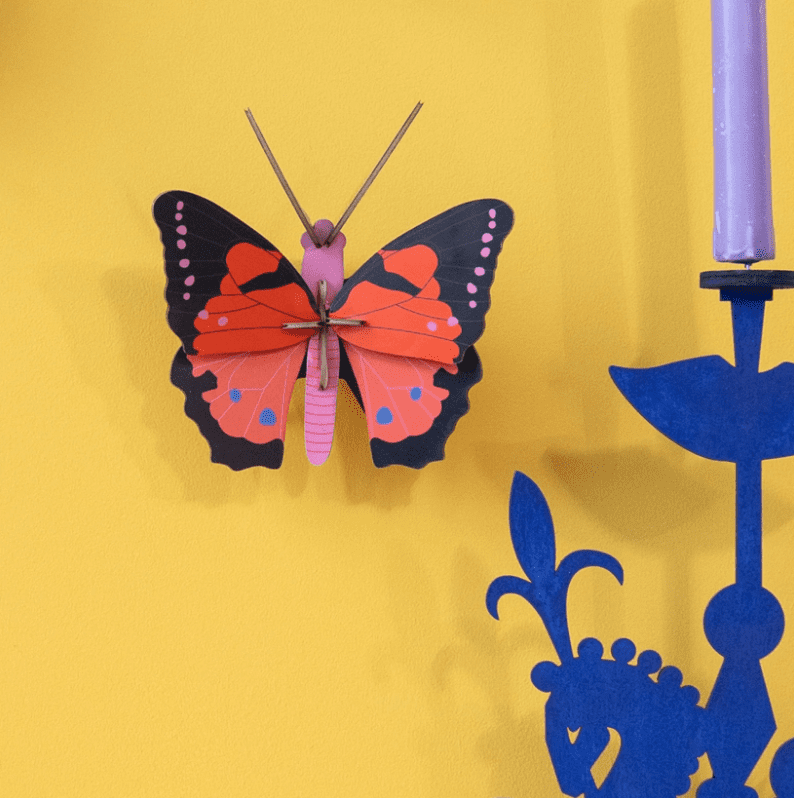 Wall art Studio roof Fox butterfly