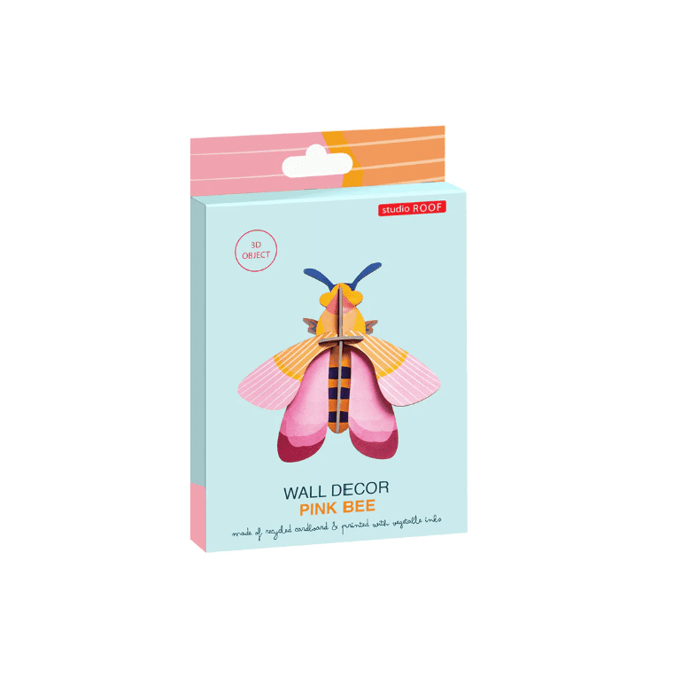 Wall art Studio Roof Pink bee butterfly - Image 2