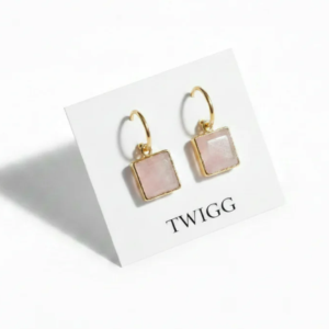 Earring Twigg Squared rose