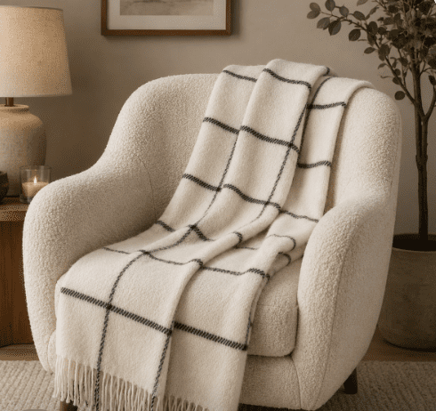 Throw Klippan Vinga white
