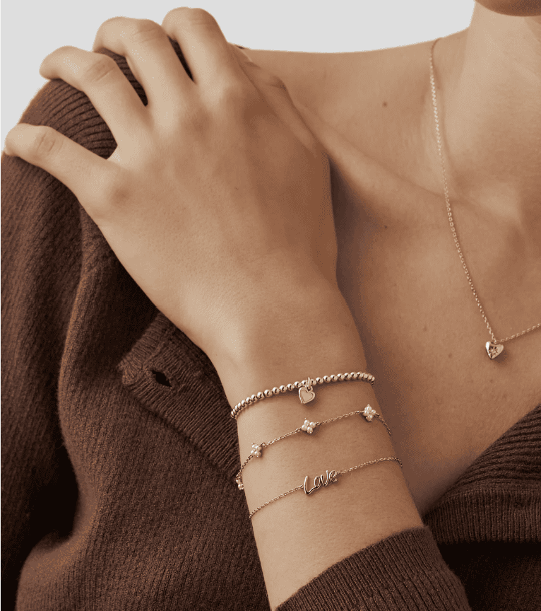Bracelet EB Pearl & flower
