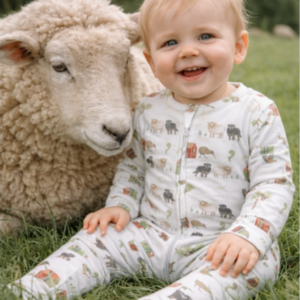 Baby HRB Zipsuit Farm muster