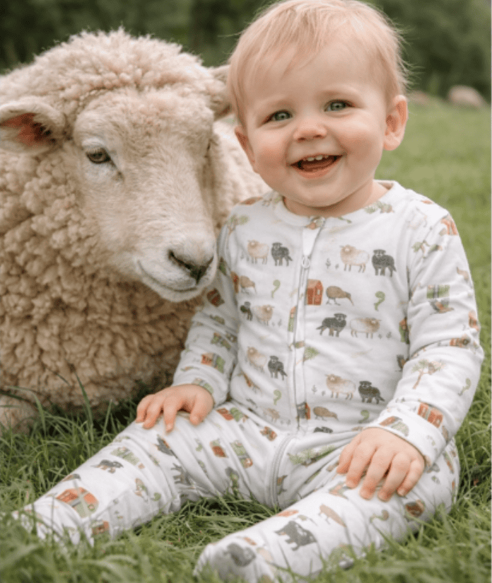 Baby HRB Zipsuit Farm muster