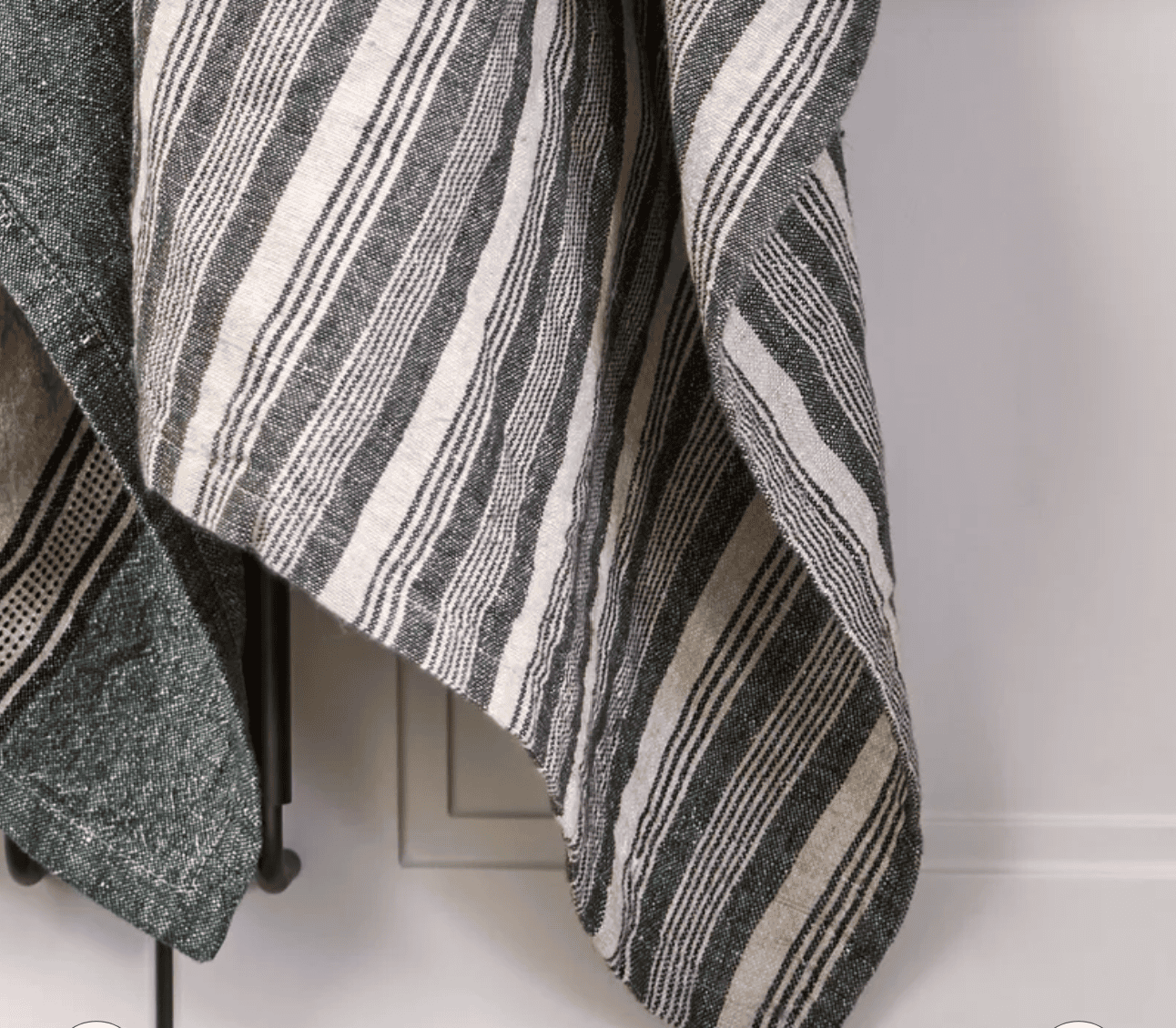 Tea towel FCC Atelier green strip