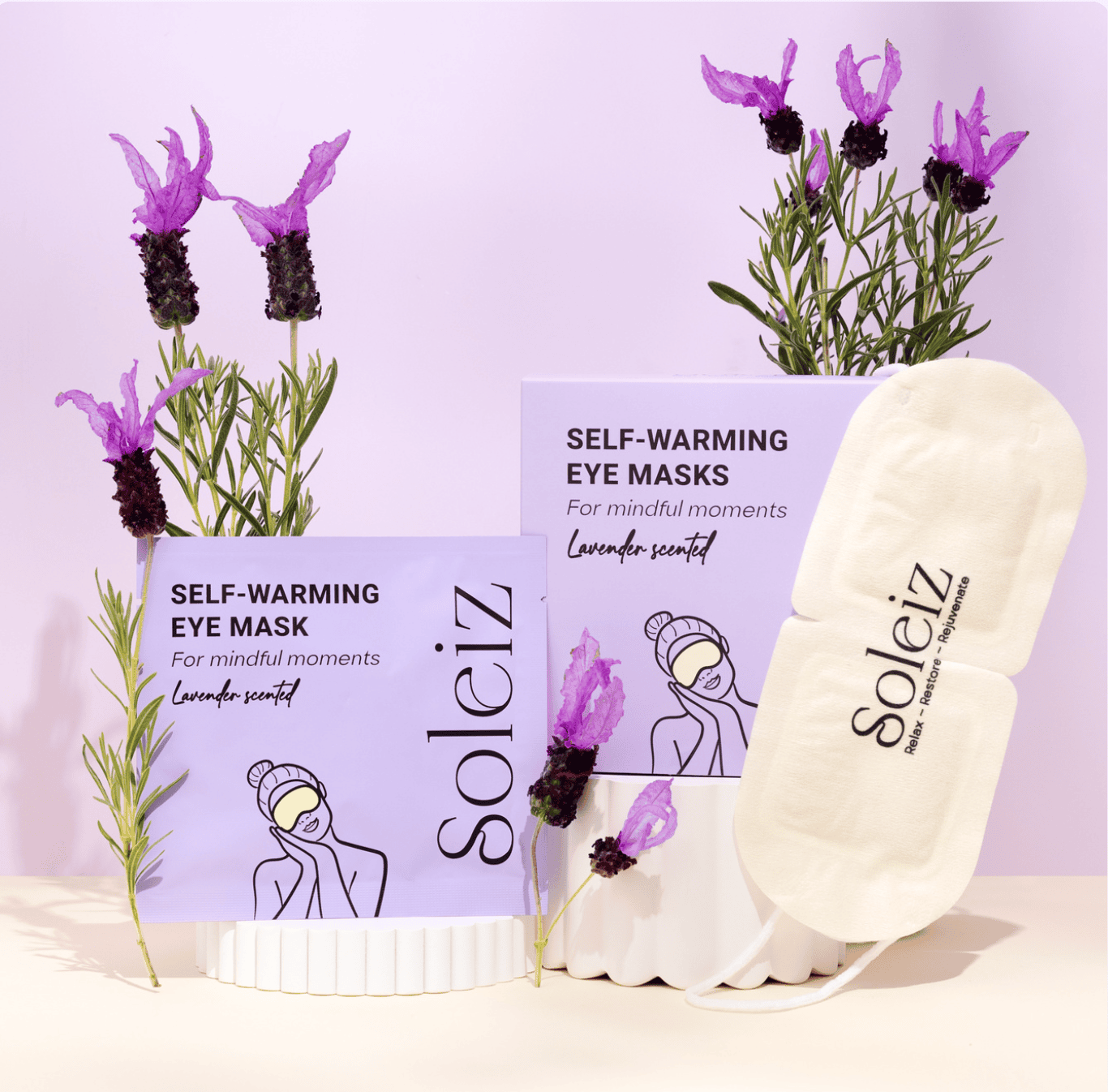Self warming eye mask Lavender 5pc 1