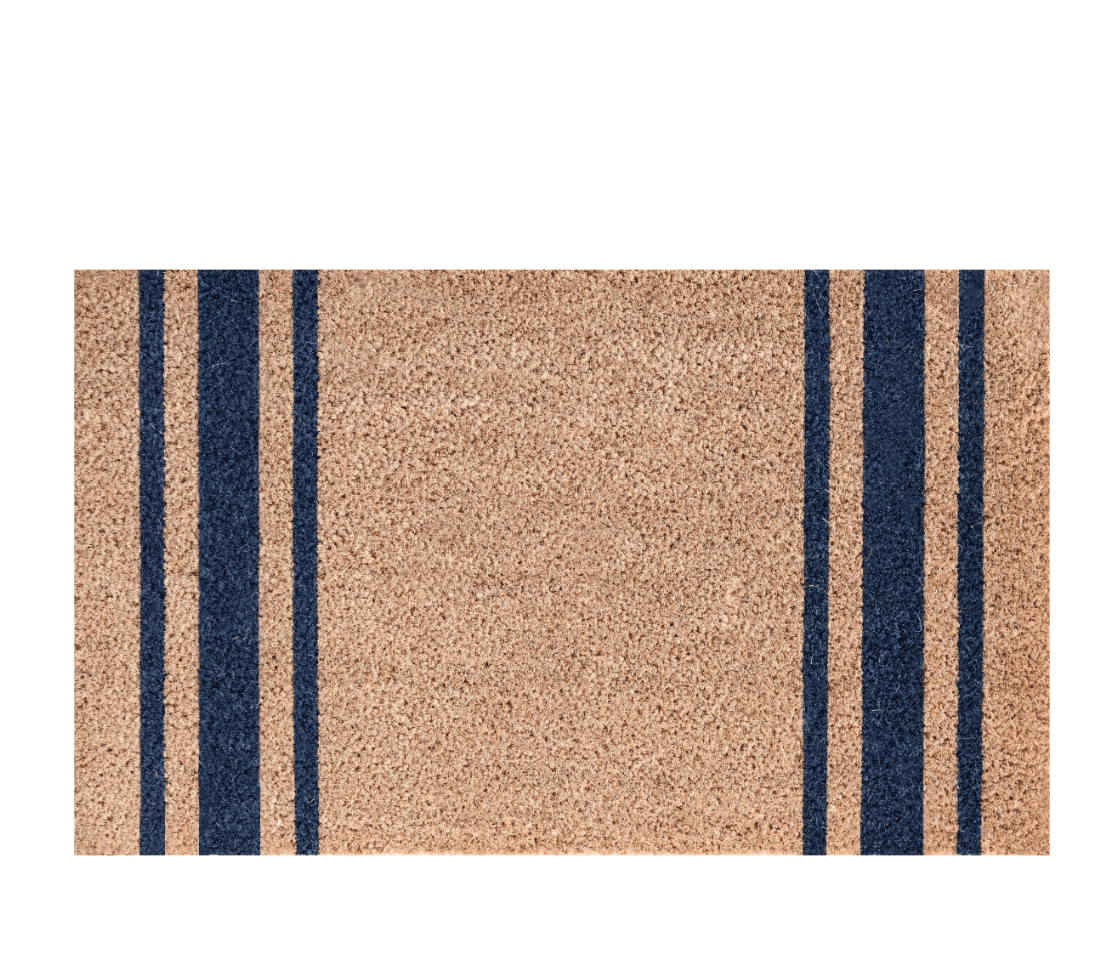 Doormat Navy strip INSTORE ONLY