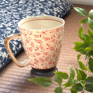 Japanese mug Ruri red